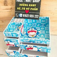 Tủ mỹ phẩm đoremon 4 học 12 ô son (32*20*25cm)