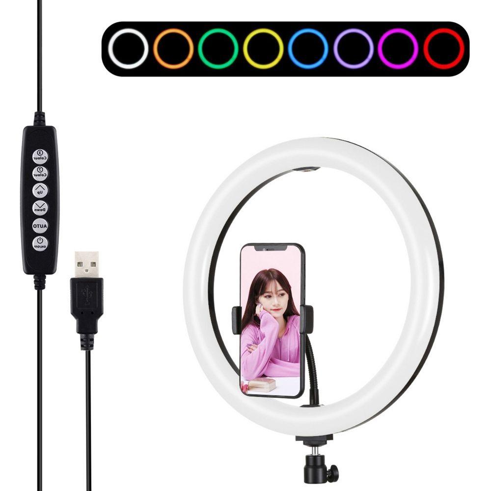 BEBETTERM Vòng Đèn LED Chụp Ảnh 8 Màu RGBW Có Thể Điều Chỉnh Độ Sáng