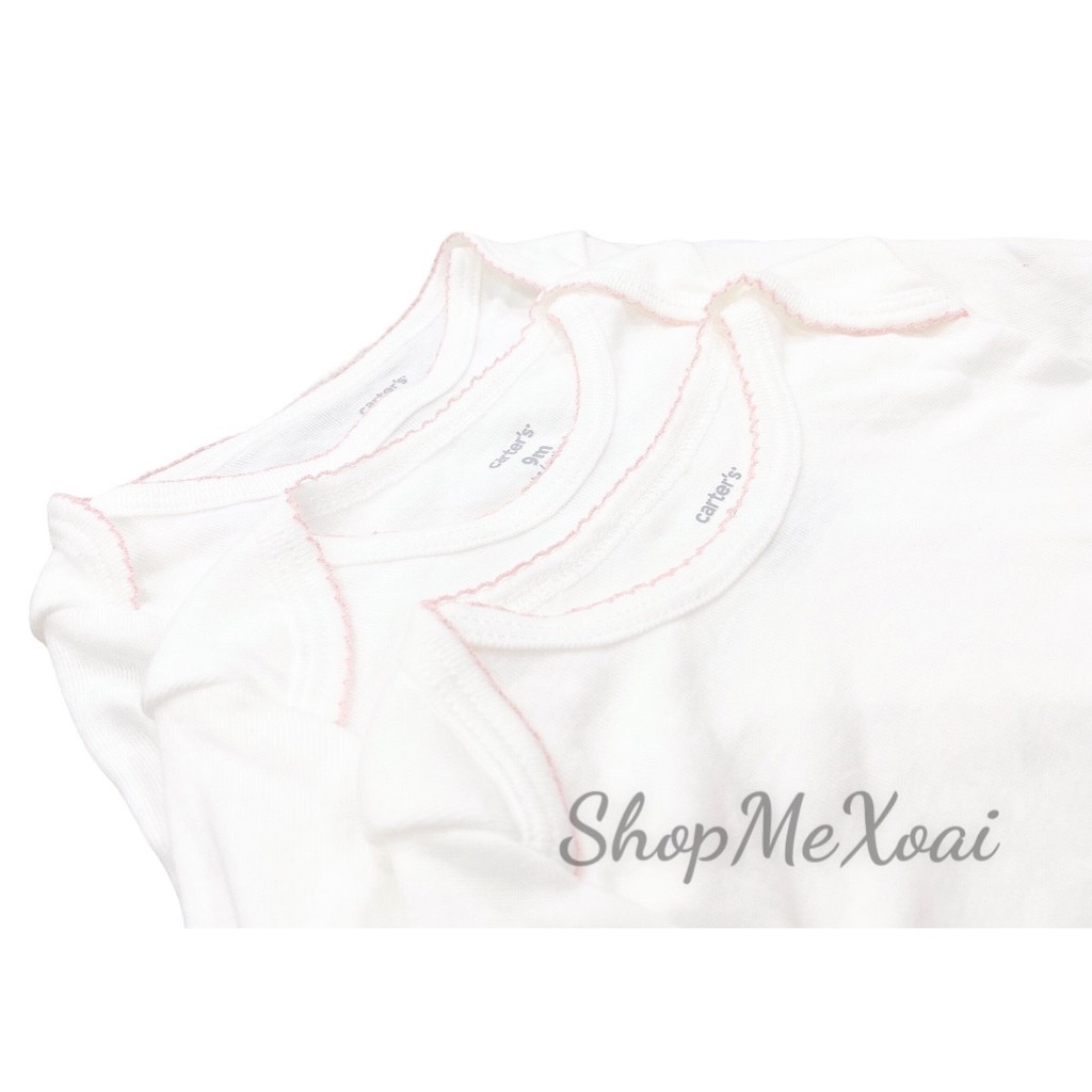 Bodysuit màu trắng trơn hàng xuất dư cho bé size từ 0-36M