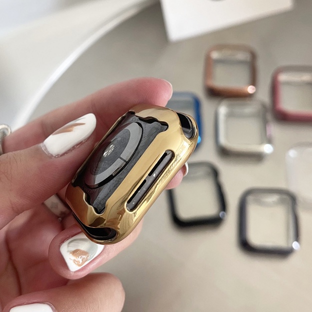 Ốp bảo vệ mặt đồng hồ bằng tpu thích hợp cho Apple Watch 7 6 SE 5 4 3 2 41MM 45MM 42MM 38MM iWatch 7 6 5 4 3 44MM 40MM