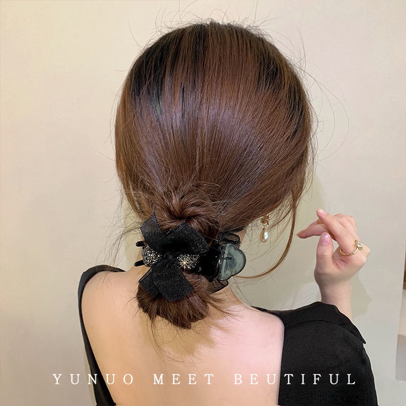 Kẹp Tóc Đính Pha Lê Hình Nơ / Bông Hoa Xinh Xắn Dành Cho Nữ