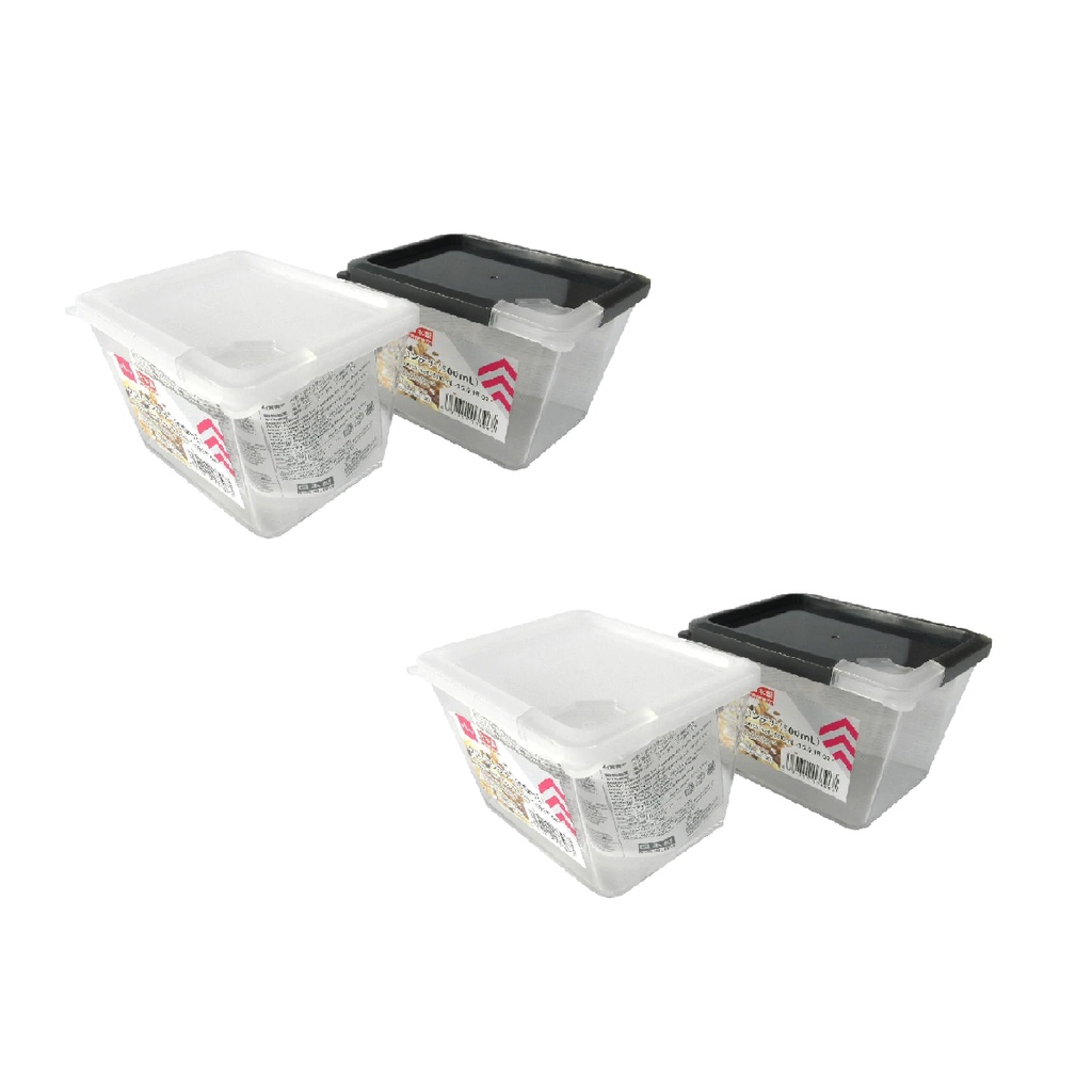 Daiso Hộp Nhựa Đựng Thực Phẩm 500Ml 11.1X8.6X8.6Cm Plastic Container -500Ml - 16.90Fl Oz-