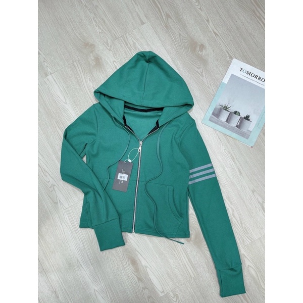 Áo khoác chống nắng có nón, tay xỏ ngón thin gân - alohashop91