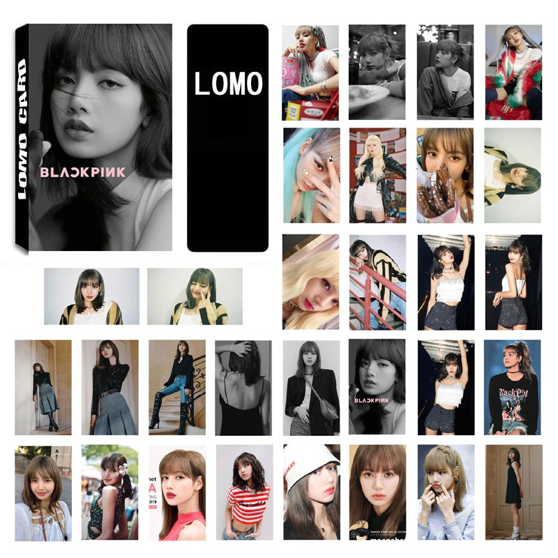 Lomo card Lisa Blackpink hộp card 30 thẻ ảnh