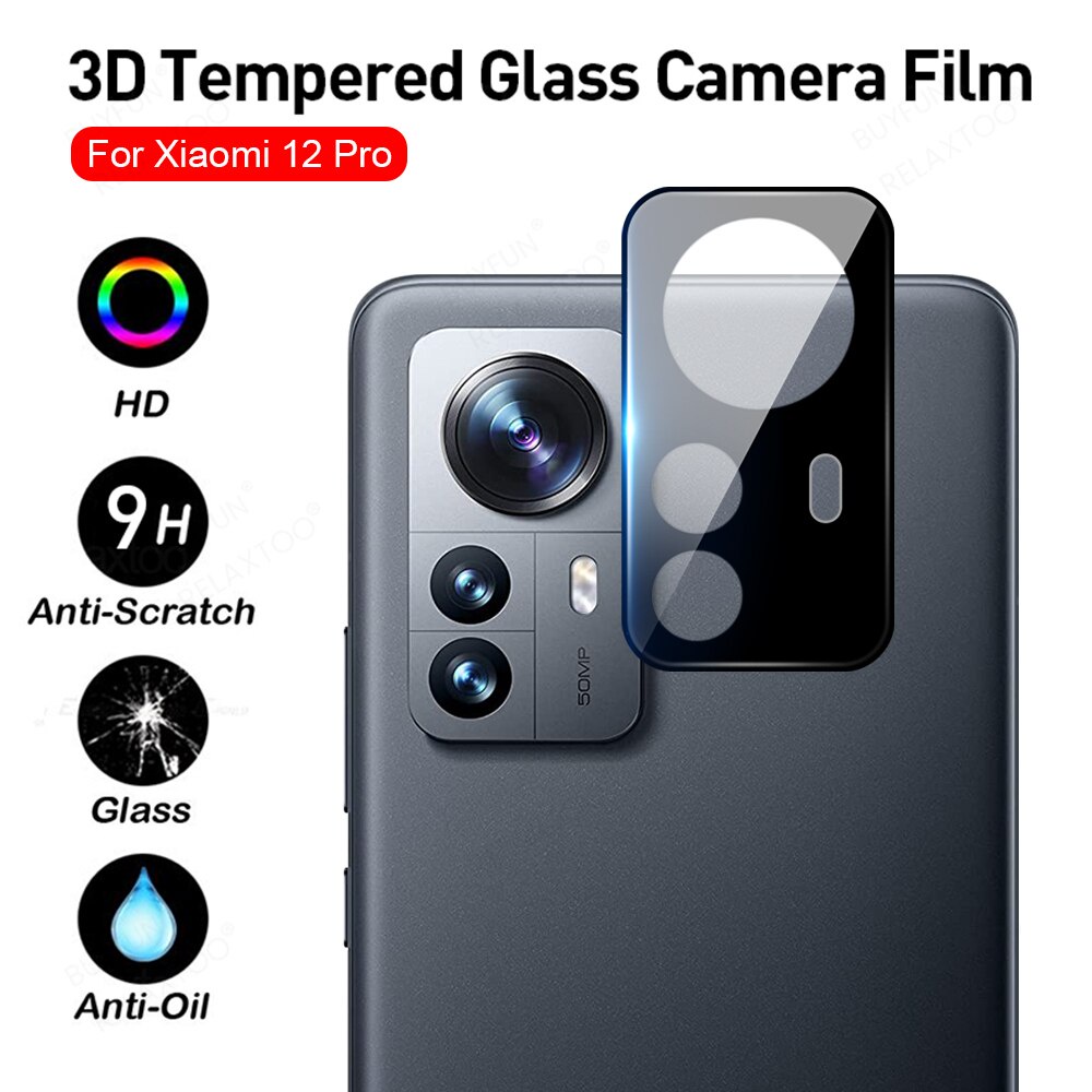3D Curved Tempered Glass Camera Protector Cover For Xiaomi 12 Pro Lens Protect Film for Xiaomi12 Xiaomy Xiomi Mi12 Mi 12X 12 Pro 5G