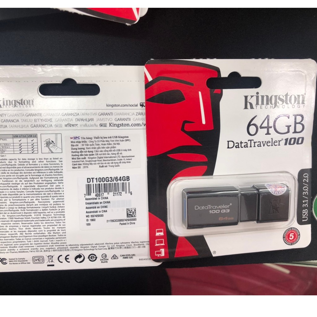 USB Kingston DT100G3 USB 3.0 16GB /32GB/ 64GB- Bảo Hành 2 Năm- 1 Đổi 1 - Tốc Độ Cao- Chính Hãng 100% | BigBuy360 - bigbuy360.vn