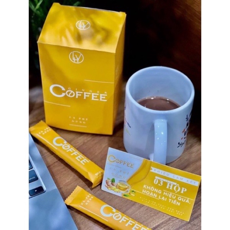 CHÍNH HÃNG Cà phê gừng giảm cân Ginger Coffee hộp 20 gói chính hãng 100%