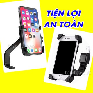 Kẹp điện thoại gắn xe máy, gắn ốc kính xe, xem bản đồ, chạy Grab