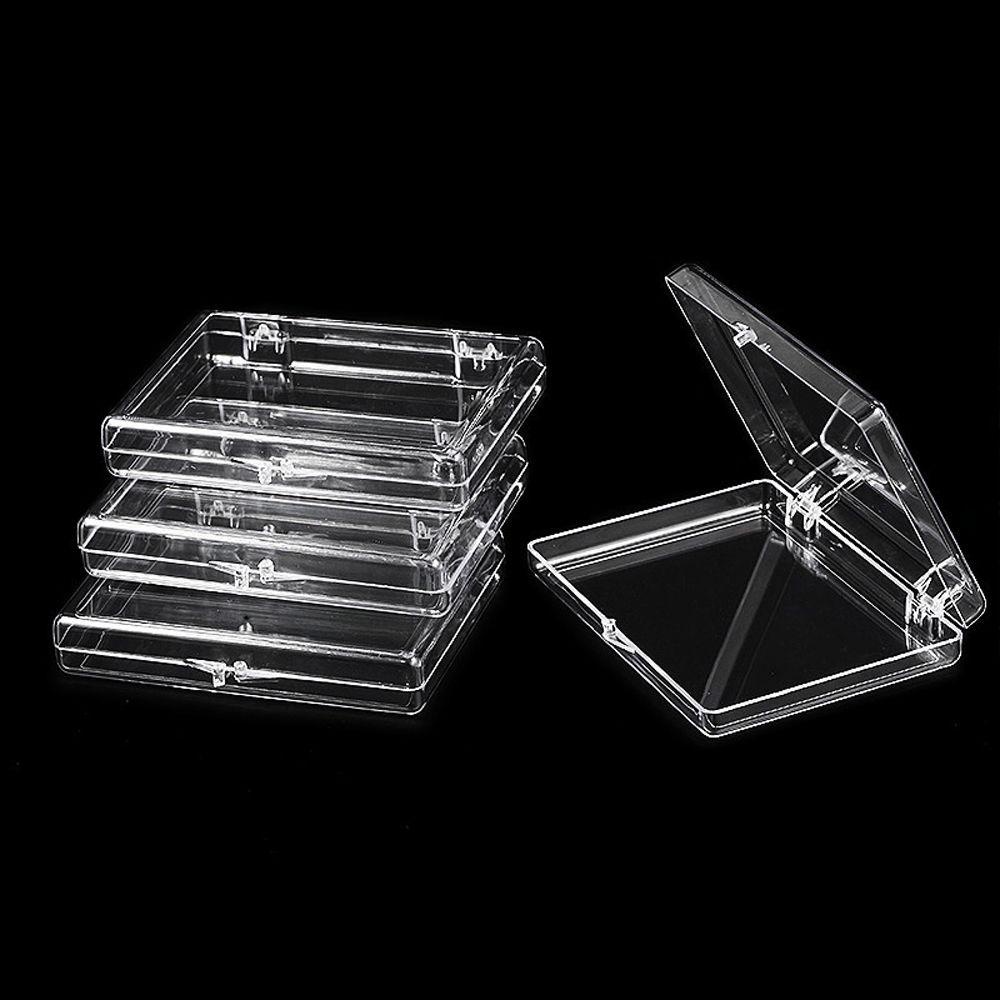 Hộp Đựng Móng Tay Giả Nắp Lật Trong Suốt Hình Vuông