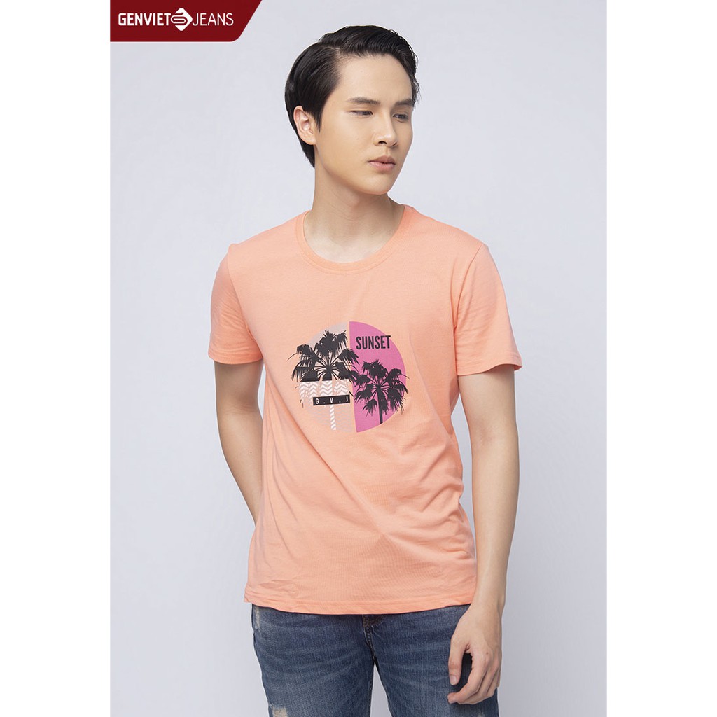 Áo Thun T-Shirt Nam Họa Tiết Summer Genviet T4321T1181