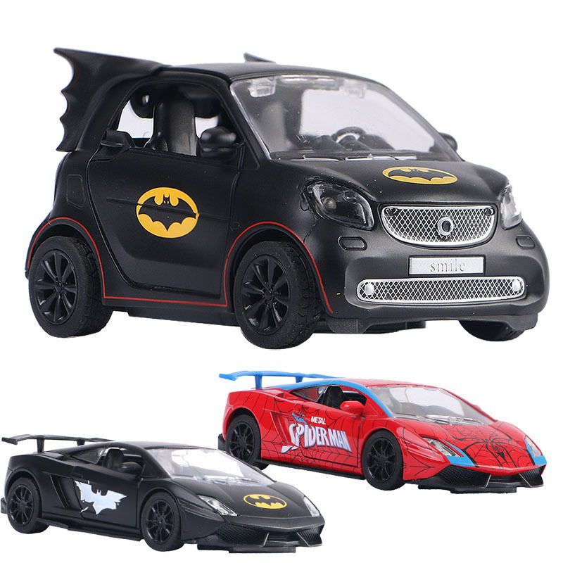 Mô Hình Xe Hơi Batman Spider man Thông Minh Bằng Hợp Kim Tỉ Lệ 1: 36