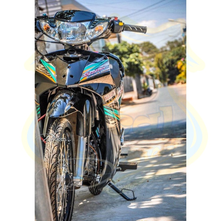 ( Quí khách vui lòng mang ra tiệm cho thợ dán ) Tem sirius đen xanh