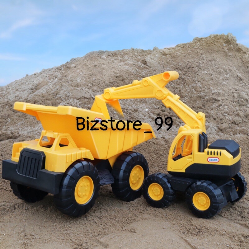 Oto Cần cẩu và xe ben combo 2 cái