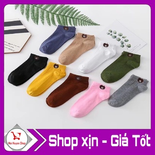 10 đôi Tất Vớ Nữ Hình Gấu Nhiều màu Siêu Thoáng Mát Thời Trang - Vớ Nữ Cổ Ngắn Siêu Dễ Thương Năng Động