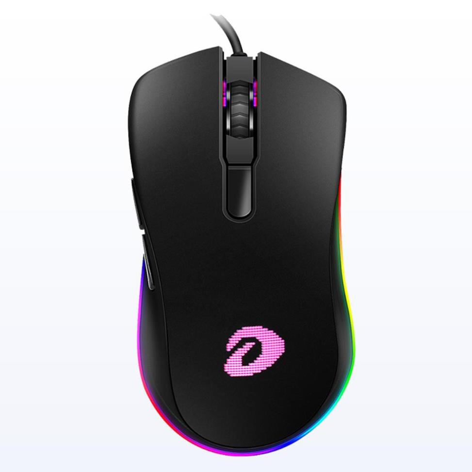 Chuột chơi game, chuột máy tính Dareu EM908 RGB ( Đen/Hồng) - Bảo Hành 24 Tháng