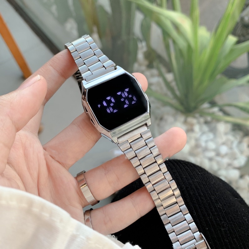 Đồng hồ nữ nam thông minh dây kim loại điện tử đeo tay MARSANO DH03