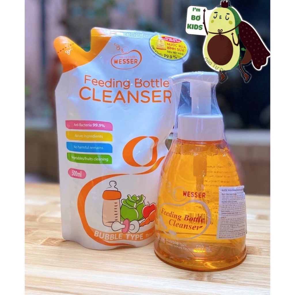 Nước rửa bình WESSER chính hãng 500ml