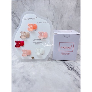 sơn gel thạch vandonnie set 6 màu