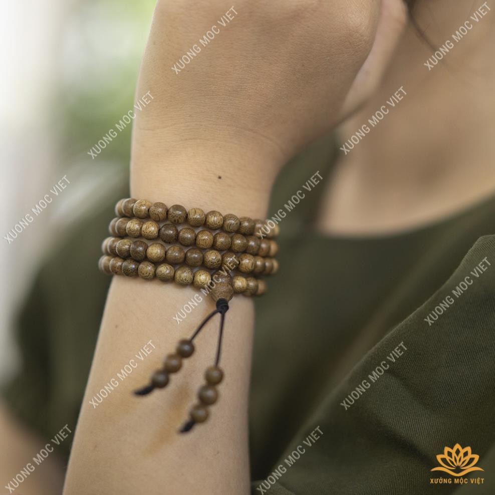 Vòng tay trầm hương, Vòng tay phong thủy -  Trầm tốc lào tự nhiên, Chuỗi tràng 12, 15, 17, 108 hạt .
