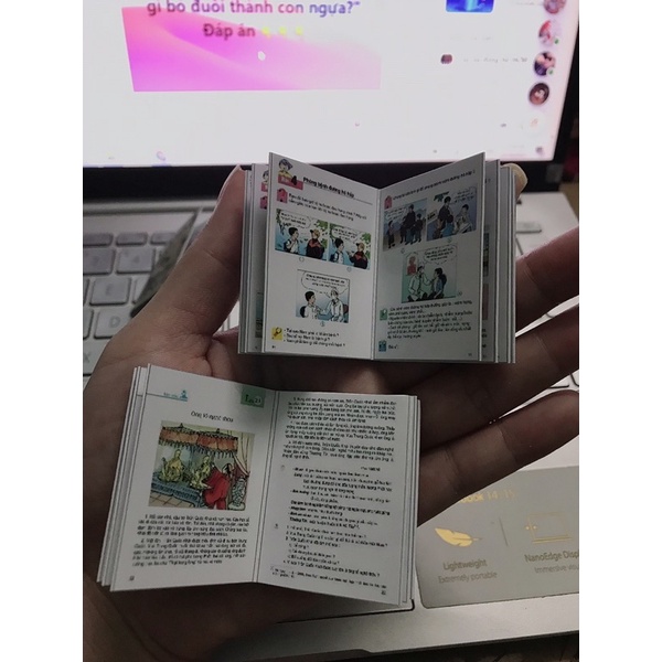 Mô hình sách mini trang trí nhà búp bê 1:12 1:8 1:6 OB11 -  lớp 3