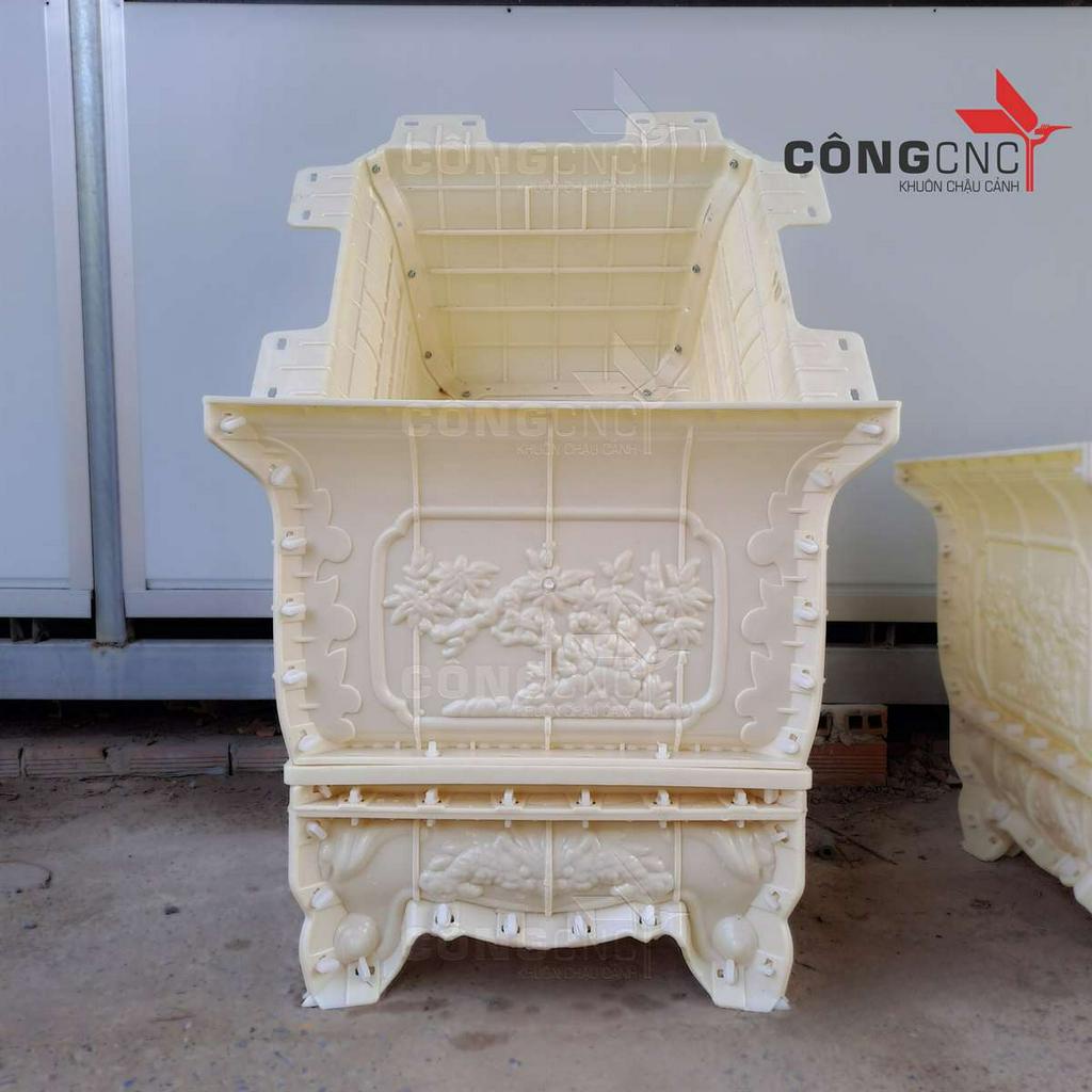 Khuôn Đúc Chậu Cảnh Vuông 60 Đổ Miệng