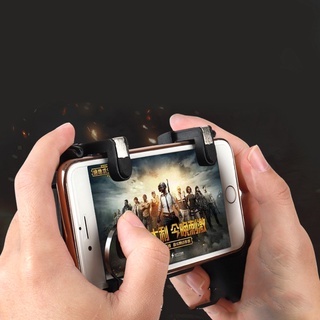 Tay cầm chơi game có nút bấm hỗ trợ chơi 6 ngón kèm tản nhiệt điện thoại dành cho PUBG, Free Fire