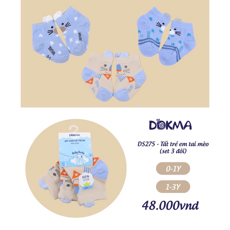 [Dokma]Tất thu đông cho bé (1 sét 3 đôi)
