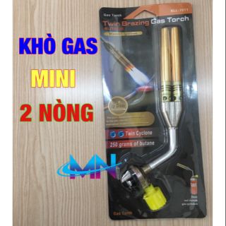 Đèn khò gas đôi loại tốt 2 nòng