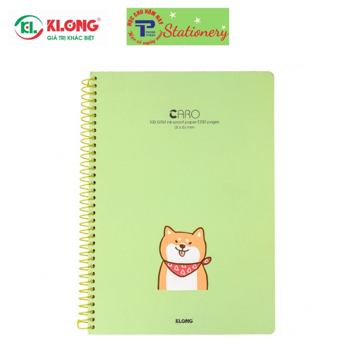 Sổ lò xo đơn Klong Caro  mm A4 - 200,300 trang; MS 590,591