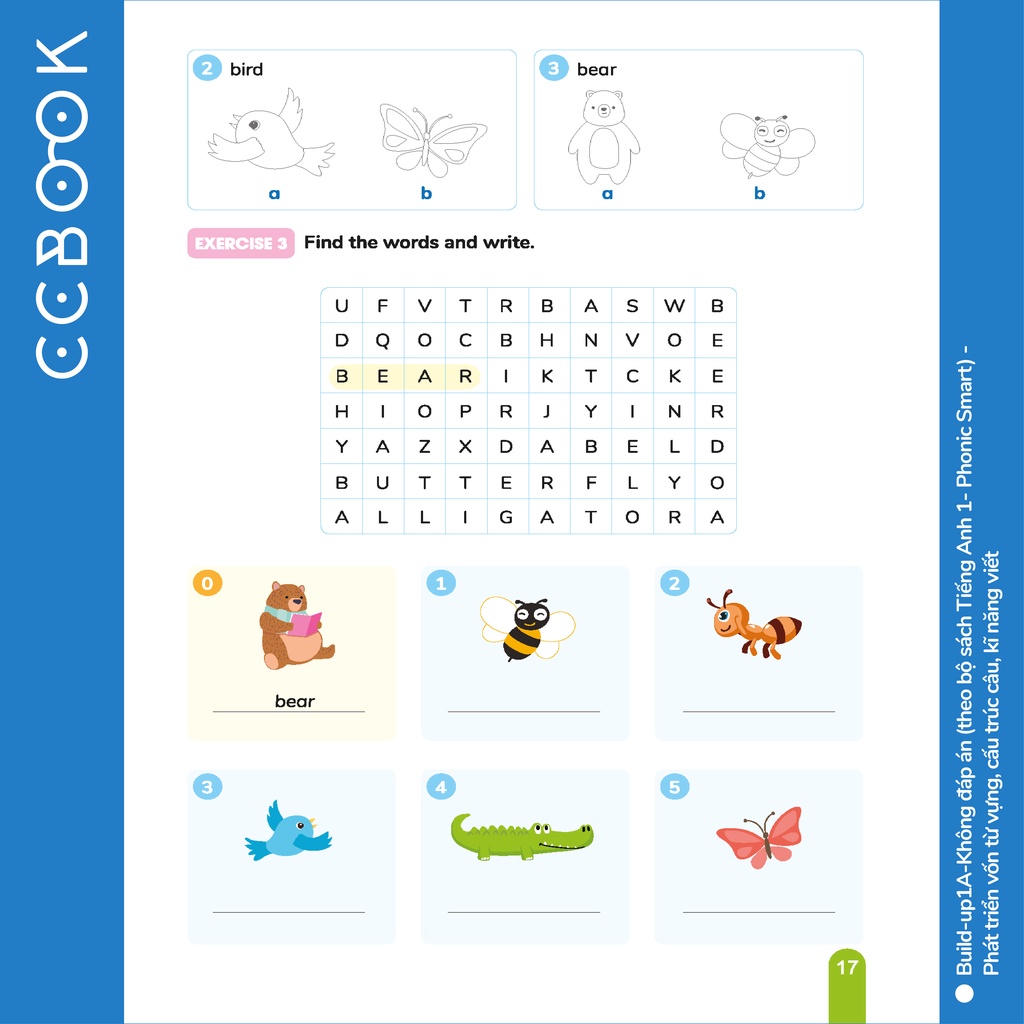 Sách tiếng Anh lớp 1 - Build-up 1A (theo bộ Phonic-Smart) - Phát triển vốn từ vựng, kĩ năng viết - Không đáp án