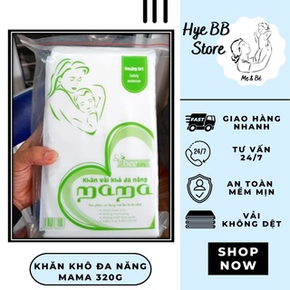 [HÀNG CHÍNH HÃNG] KHĂN VẢI KHÔ ĐA NĂNG MAMA (gói nhỏ 320 gram)