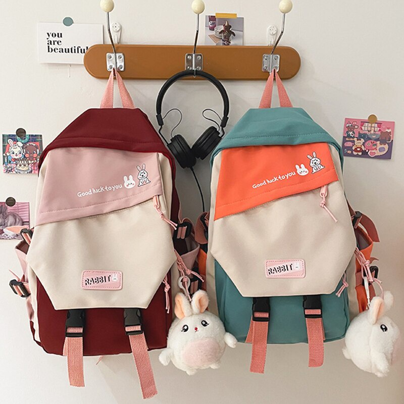 Ba lô Chuwanglin chất nylon phong cách kawaii trẻ trung cho nữ