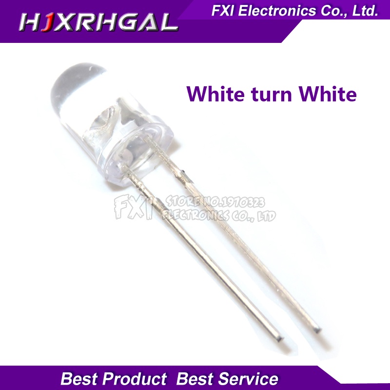 Bộ 100 Đèn led Ánh Sáng Trắng 5mm