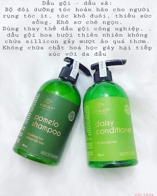 Dầu gội bưởi + xả Vyjully hàng chính hãng