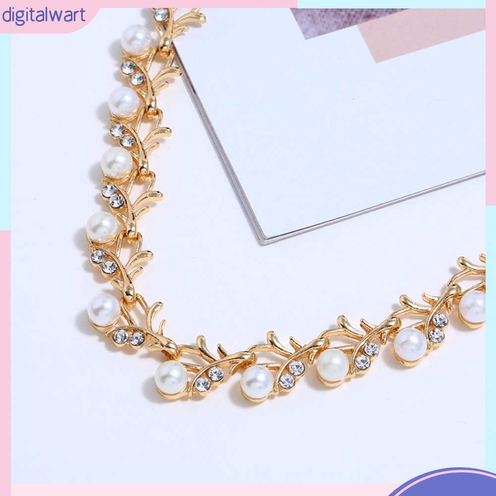 Bộ Trang Sức Đính Ngọc Trai Nhân Tạo Thời Trang Nữ