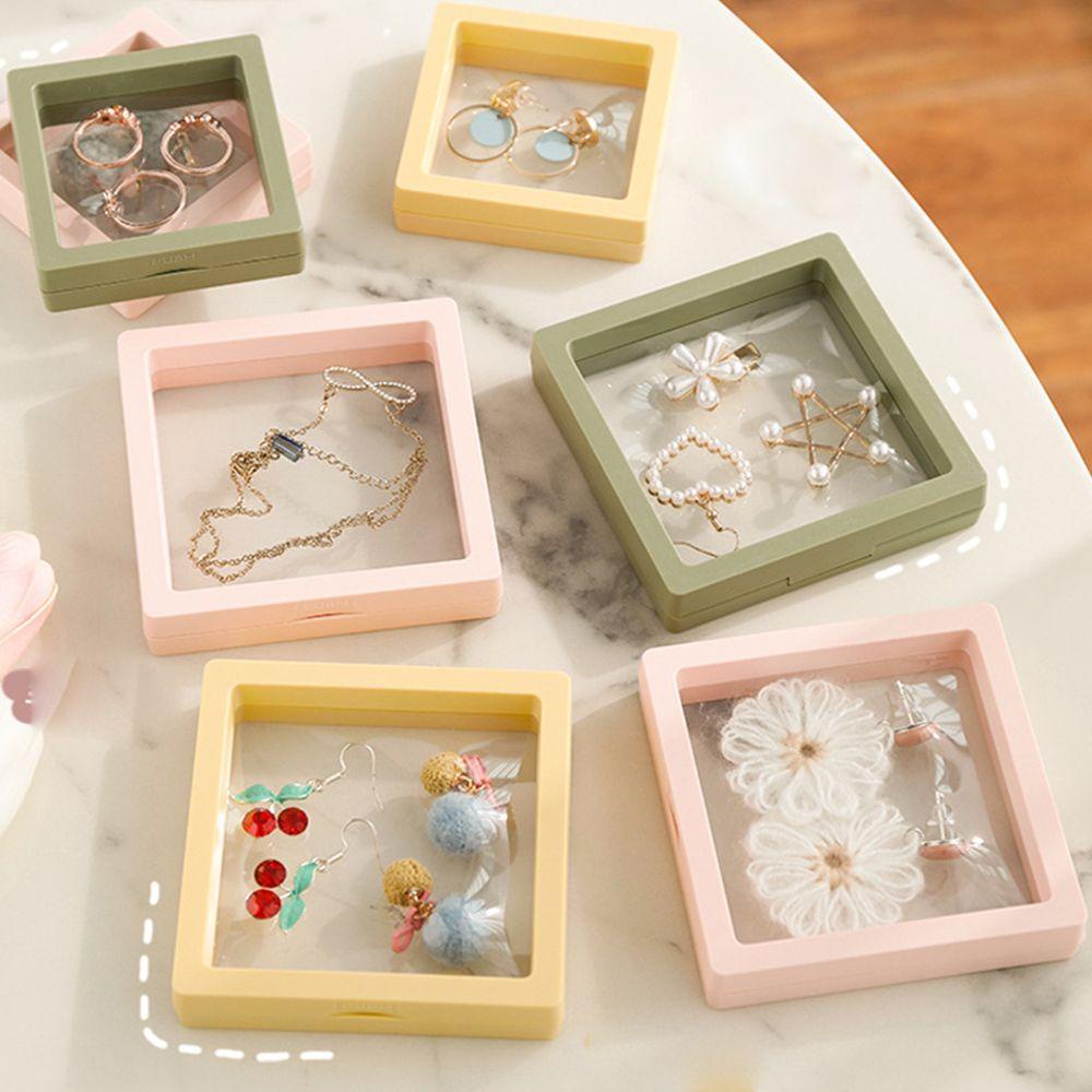 Hộp Đựng Trang Sức Bằng Nhựa Hình Vuông Chống Thấm Nước Tiện Dụng Cho Nữ