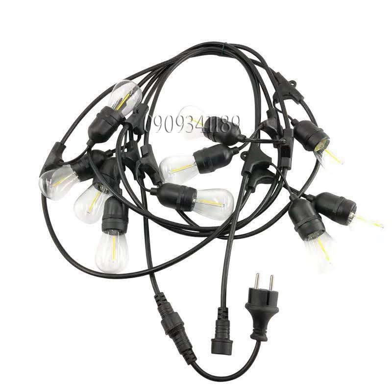 Đèn dây trang trí ngoài trời 5M 10 đui kín nước
