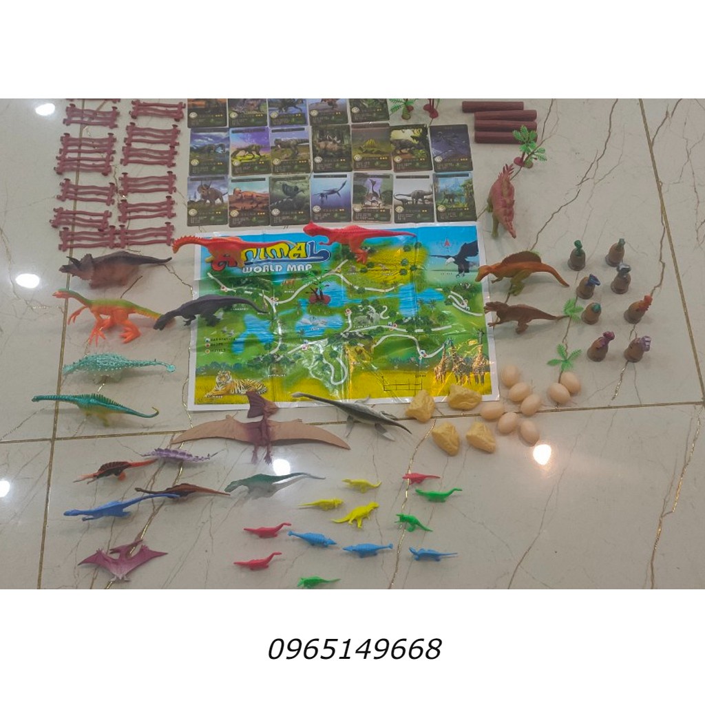 Bộ đồ chơi mô hình công viên khủng long kỷ Jura 86 chi tiết cho bé