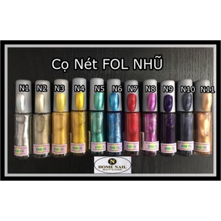 Set 11 Cọ Nét Nhũ Fol ( màu nhũ )