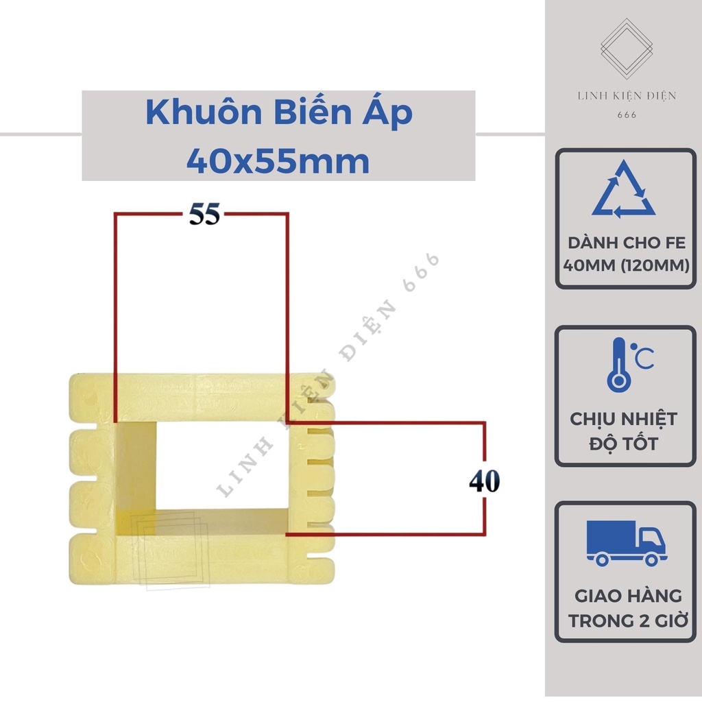 Khuôn Biến Áp Cho Fe 40mm Cốt Biến Áp Gông Quấn Đổi Nguồn Kích Cơ