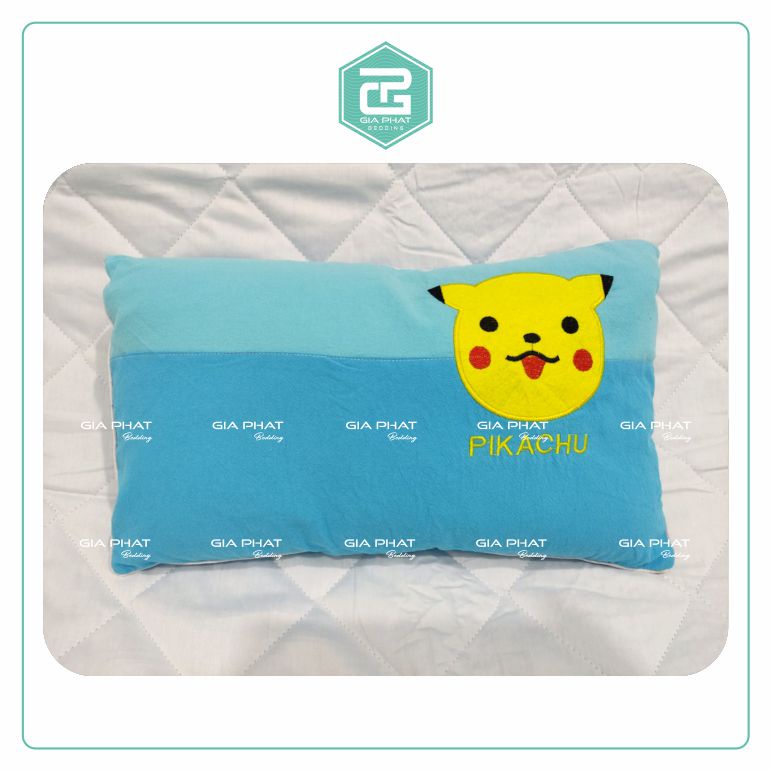 Gối nằm trẻ em vải Cotton KARA ruột bông gòn 27 x 45cm.
