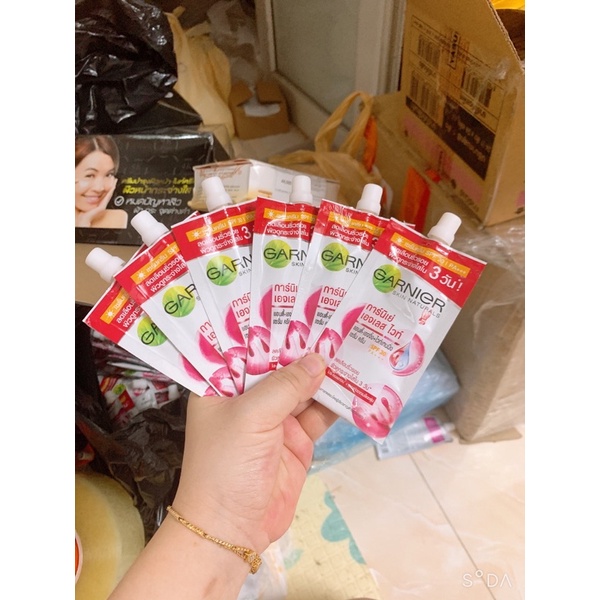 Kem dưỡng ganier màu đỏ (combo 6 gói)