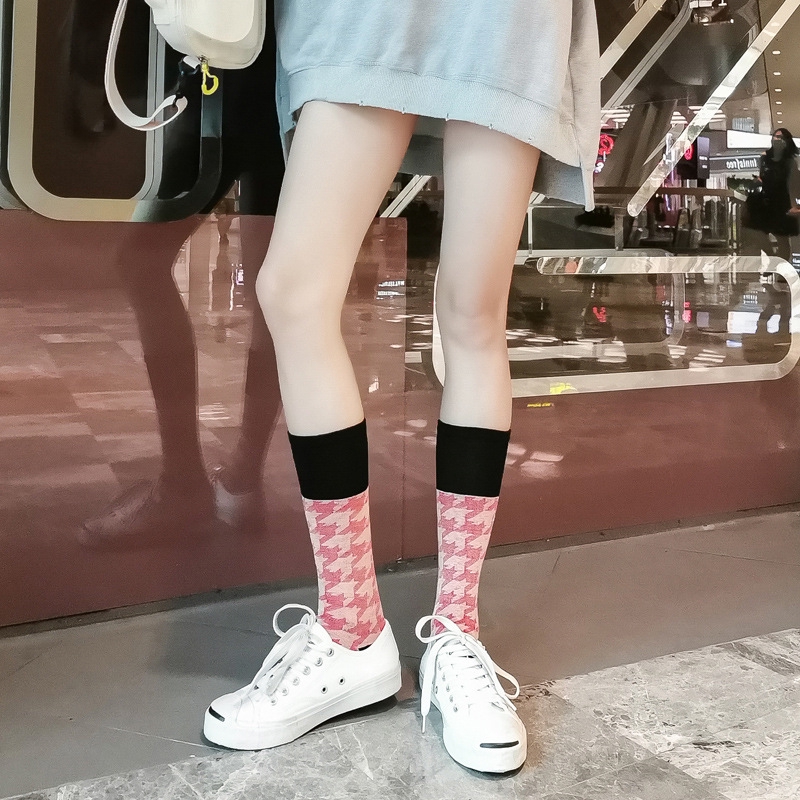 Street Ins Style Women Long Socks Multicolour New Fashion Stockings Breathable Easy Matching Korea Cute Female Calf Socks