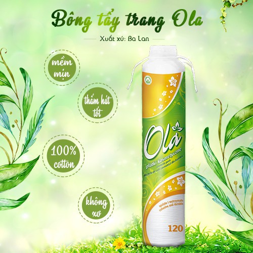 Bông tẩy trang Ola 120 miếng Cotton Pads (Ba Lan) | WebRaoVat - webraovat.net.vn