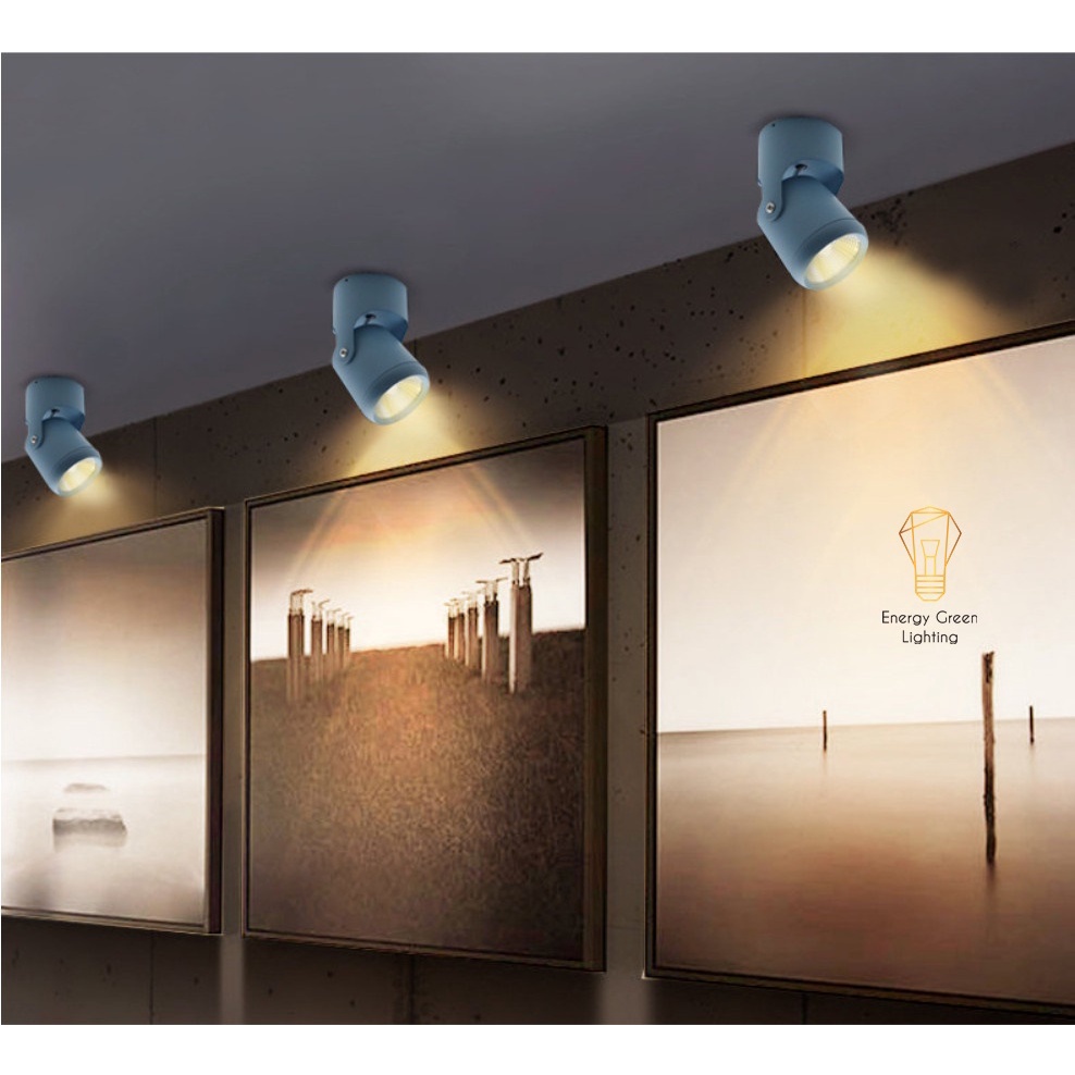 Đèn LED Ống Bơ Energy Green Lighting 7w-12w 03645 - Thay Đổi Được Góc Chiếu - Ánh Sáng Vàng - 5 Màu - Thân Nhôm Tản Nhiệ