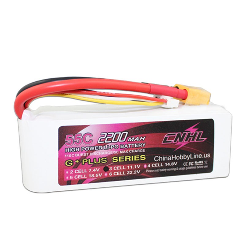 Pin CNHL G+PLUS 2200mAh 11.1V 3S 55C XT60