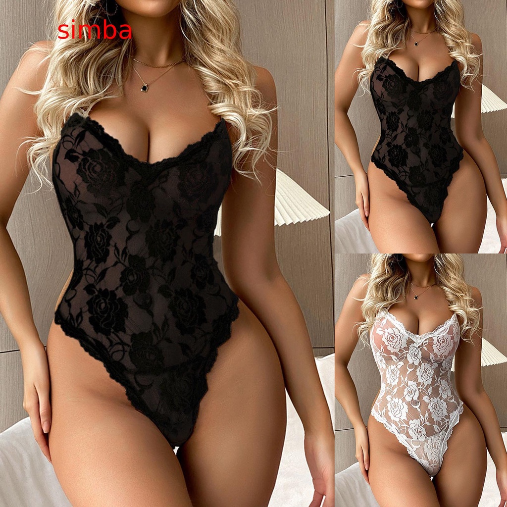 Bodysuit Ren Hoa Hồng Co Giãn Gợi Cảm