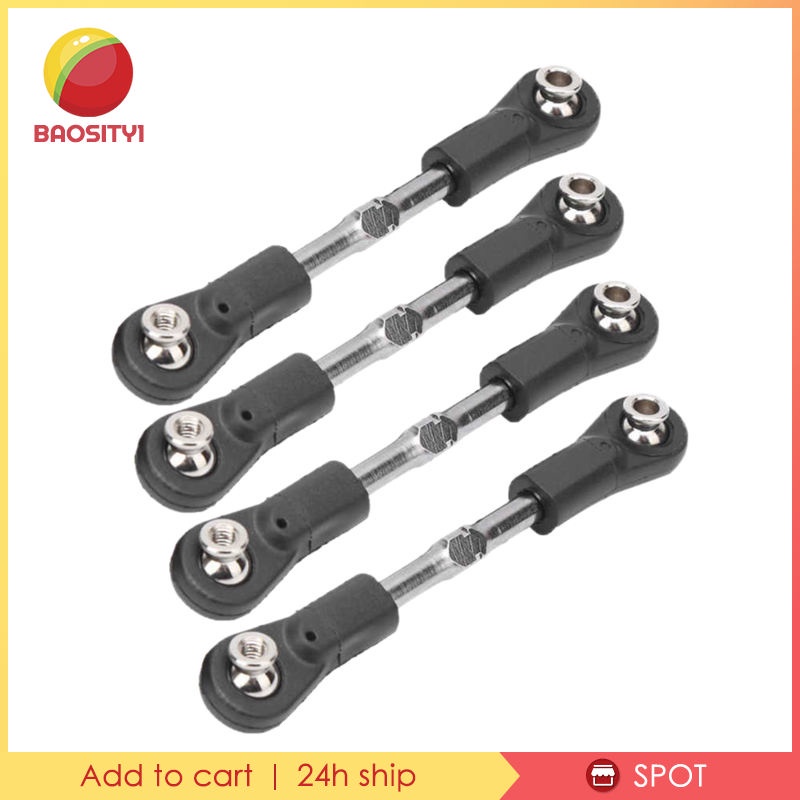 Set 1 / 4 Thanh Servo Bằng Kim Loại Nâng Cấp Có Thể Điều Chỉnh Kèm Ốc Vít Thay Thế Cho Xe Hơi Điều Khiển Từ Xa ZD Racing Hobao HPI