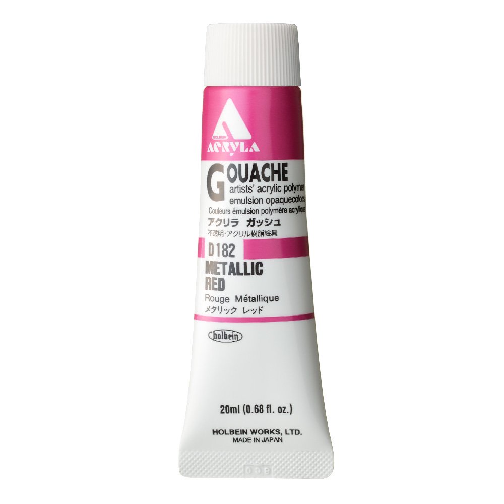 [ARBAT] Màu Acryla Acrylic Gouache lẻ Holbein 20ml - Bảng C (tông trắng-đen, nhũ, neon)