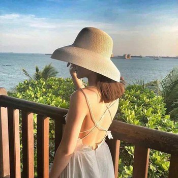 Mũ/Nón Cói Lồng Đèn Vintage Ko Nơ TẶNG 1 Kẹp Hoa Sứ